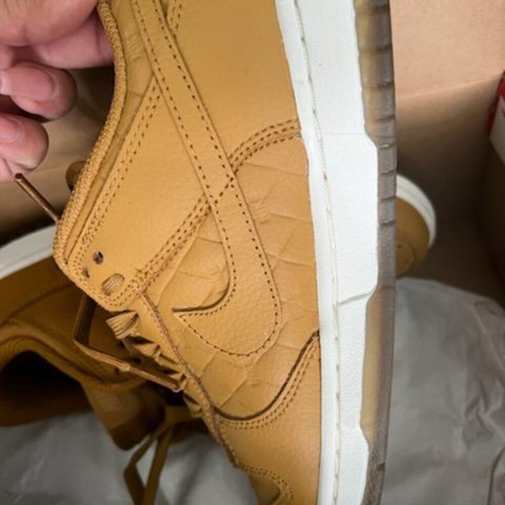 Nike Dunk Low 'Quilted Wheat' Sail Black - Picture 9 of 9